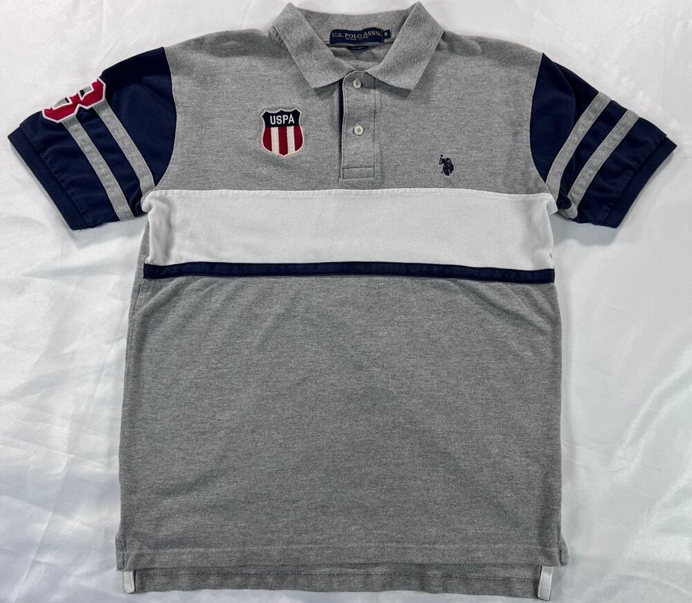 U.S. Polo Assn. Ralph Lauren Shield Mens Grey Small